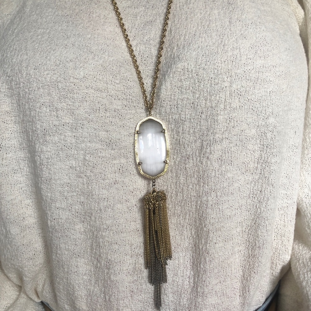 Kendra Scott Rayne necklace in gray slate